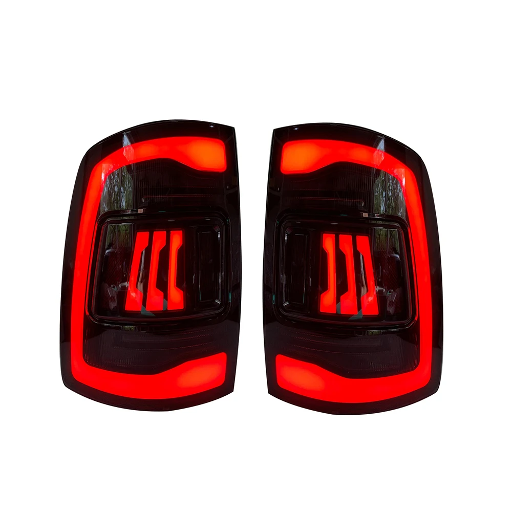 1 Pair Car Exterior LED Taillight For Ram 1500 2009-2019 Ram 2500 3500 2014-2020 With Yellow Turn Signal Lights