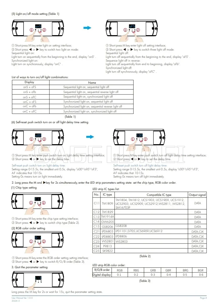 SPI LED تحكم ES-DP(WT) 5-24VDC WiFi المزدوج دفع زر أضواء لدرجات السلم تويا APP التحكم ل WS2812/2811 RGB أو شريط الضوء الأبيض #5