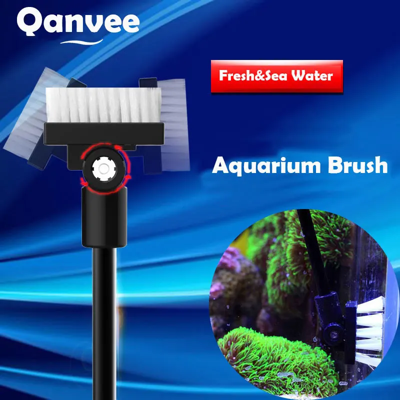 Cepillo de limpieza para pecera, herramienta de limpieza para acuarios, plantas, agua dulce de mar, camarones, Arrecife Marino, peces tropicales, acuarios