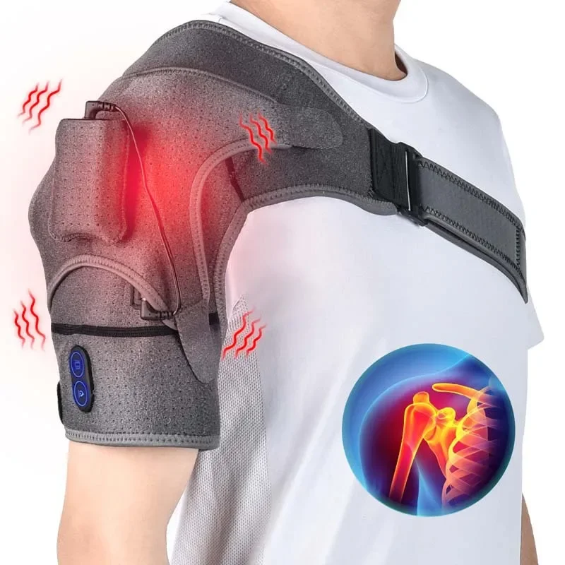 3-speed Heating Electric Movement Support Belt Neck and Shoulder Joint Strain Heating Vibration Massage Pain Relief Belt