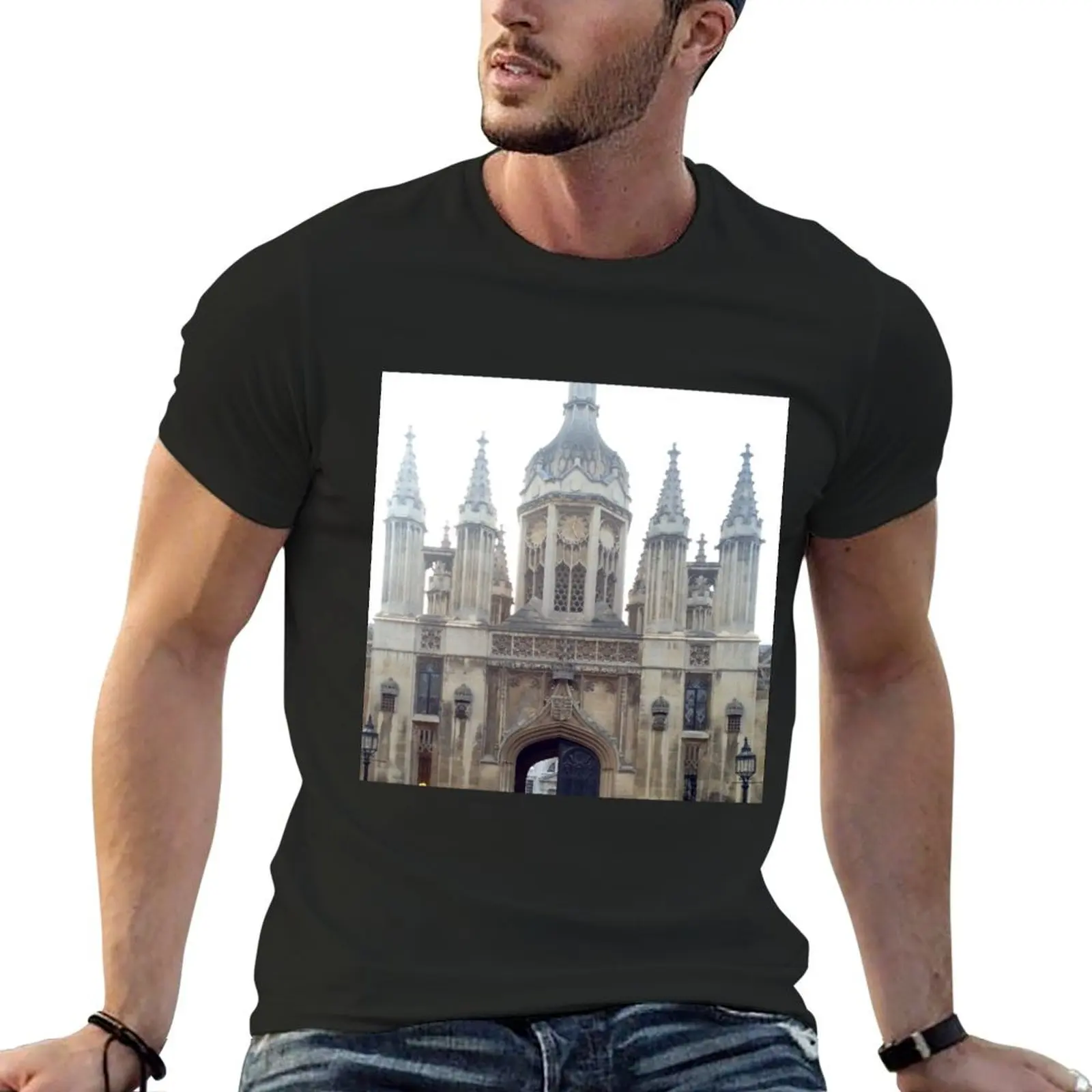 Kings College Cambridge T-Shirt quick drying vintage vintage clothes baggy shirts t shirts for men