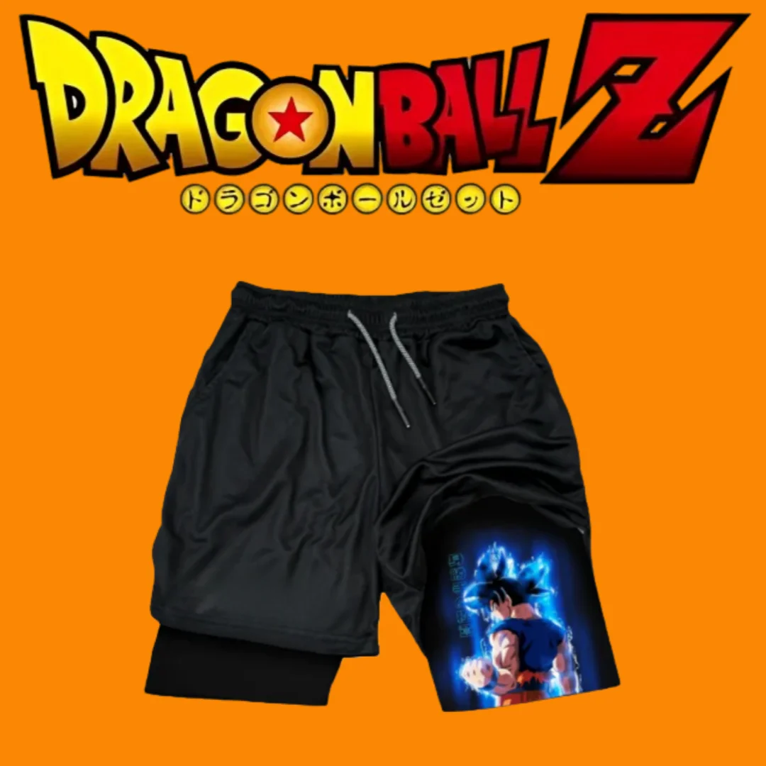 

Новые двухслойные шорты с периферийным принтом в стиле аниме Dragon Ball Goku, модные трендовые шорты из двух частей из чистого хлопка 2023 года