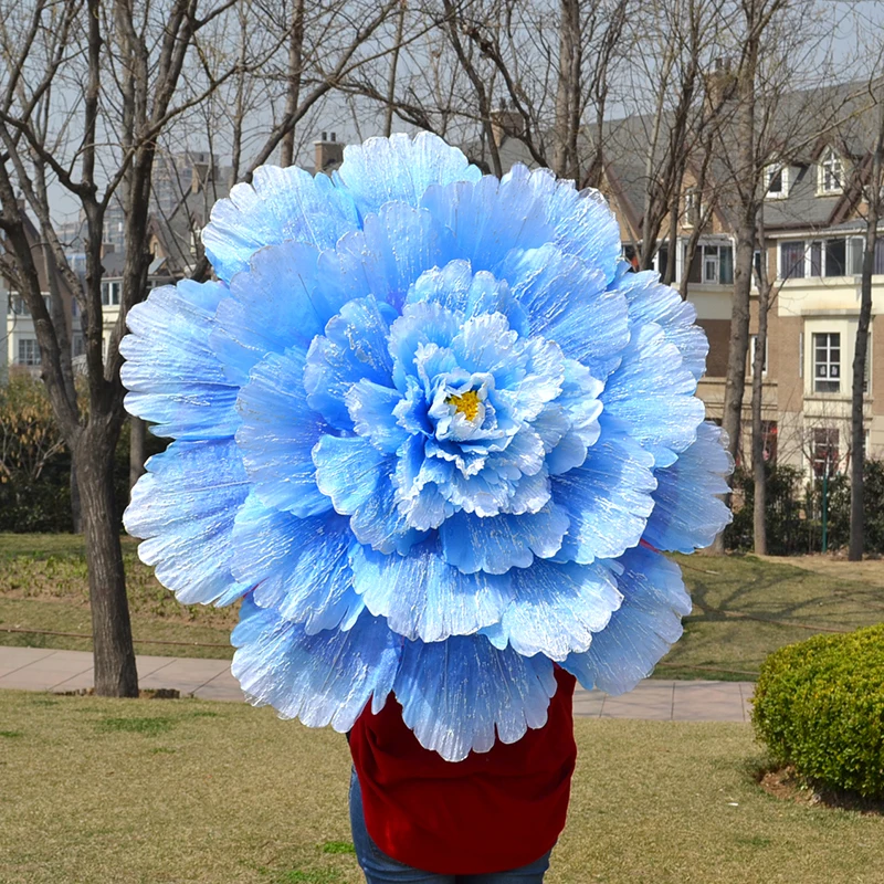 Grand parapluie fleur de pivoine pour la performance sur scène, accessoires de danse, jeux du soir  15