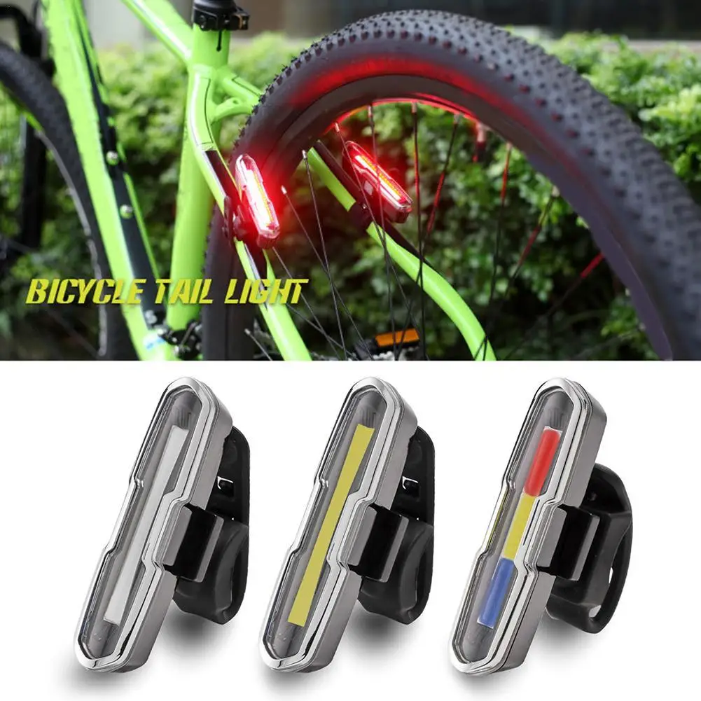 Bicycle Tail Light USB Rechargeable LED Bright Taillights Fit On Any Bicycle/Helmet Easy To Install For Cycling Safety