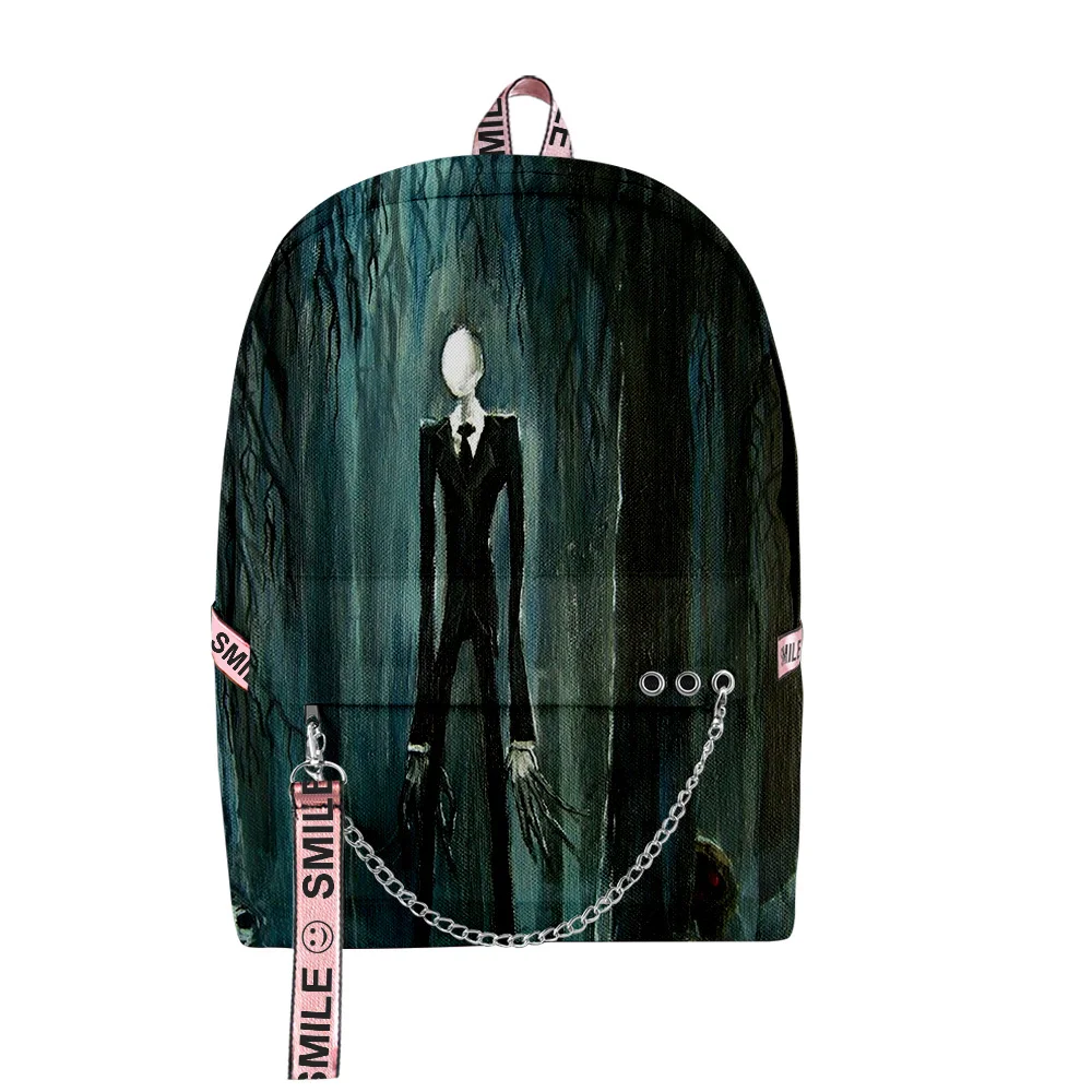 Creepypasta merch mochila unisex zíper harajuku mochila única bolsa de viagem 2023 casual daypack