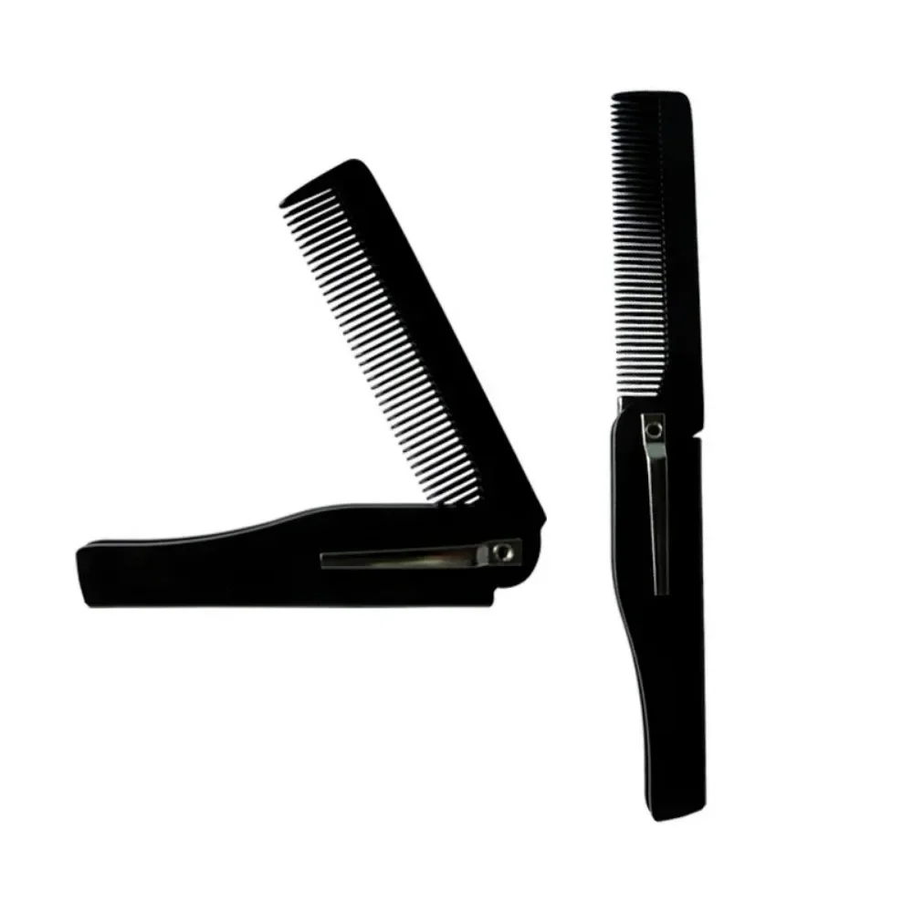 Foldable Combs Portable Travel Folding Head Hair Beard plastic Comb Fashion Men Women Handmade Massage Hair Brush with Clip