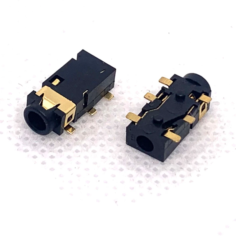 10pcs/lot NEW 2.5mm Female Audio Connector 6 Pin SMT SMD Stereo Headphone Jack Socket PJ-242 Wholesale