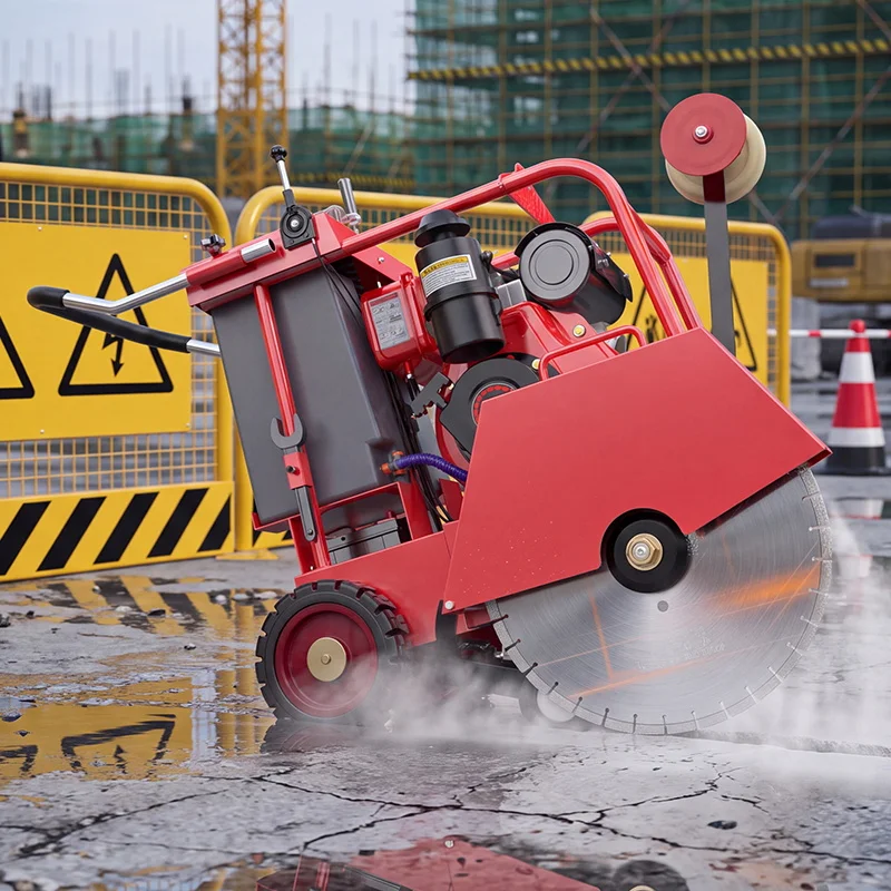 Concrete Road Saw 180mm Cutting Depth 350/400/500mm Blade Walk-Behind Floor Cutter Machine