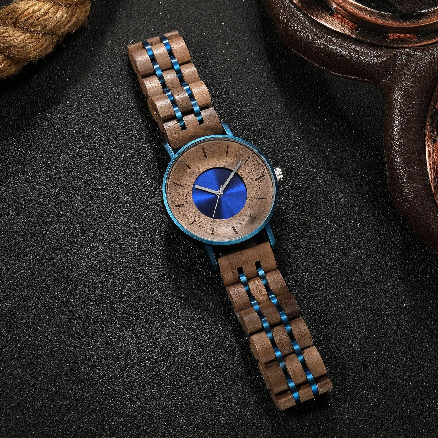 2025 Nuovo orologio creativo personalizzato in legno da uomo orologi al quarzo relojes para hombres relogio masculino