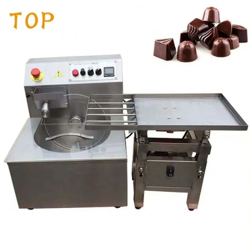 TOP Chocolate Melting Pouring Molding Machine With Vibrating Table Automatic Chocolate Melting Tempering Mixing Machine 5 8 kg