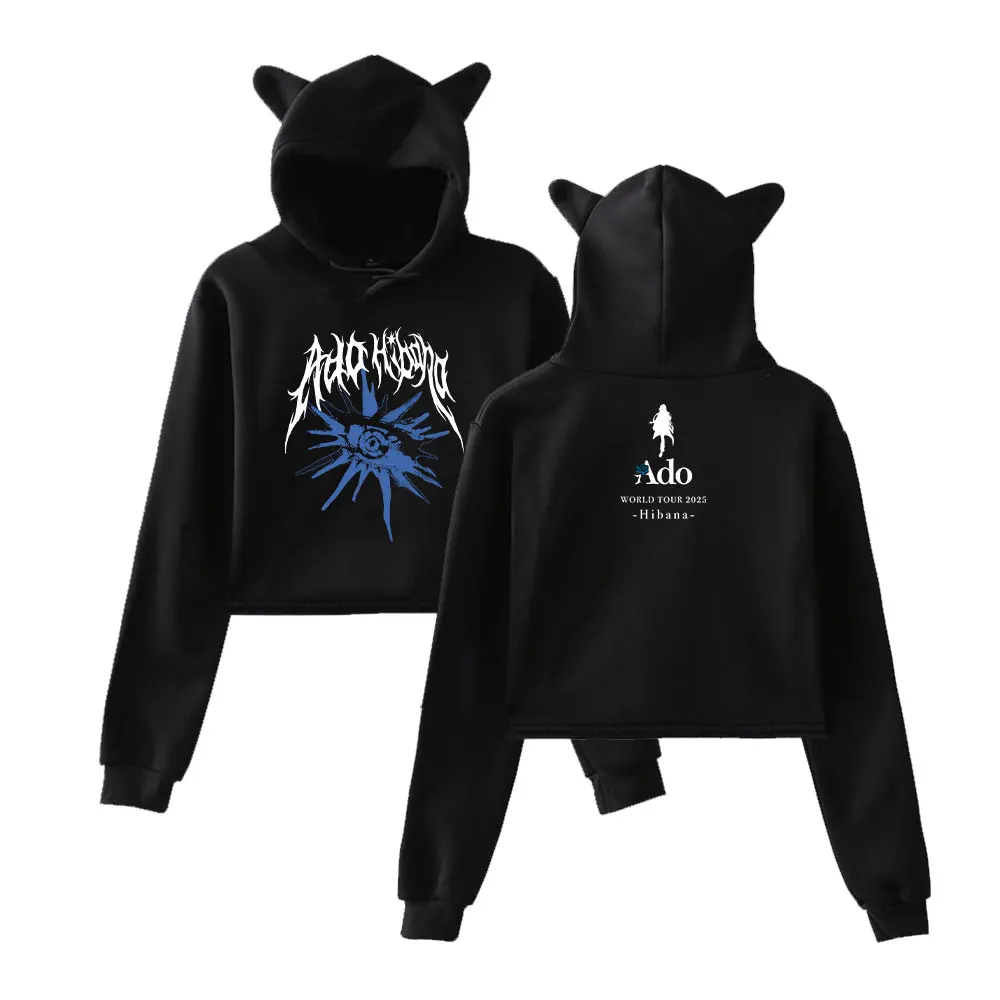 

Ado Hibana 2025 World Tour Crop top Women Long Sleeve Hoodie Sweatshirt