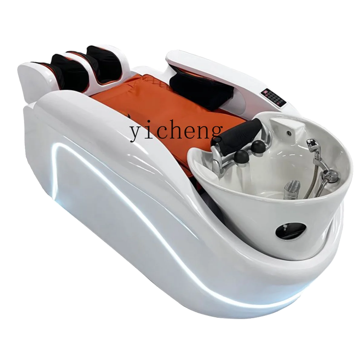 

Tqh Ceramic Basin Electric Massage Water Circulation Flushing Shampoo Chair Barber Shop Beauty Salon for Hair Salon