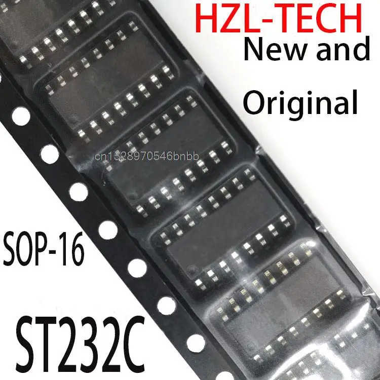 10PCS New and Original ST232CDR SOP16  SOP ST232 SOP-16 Transceiver chip ST232C