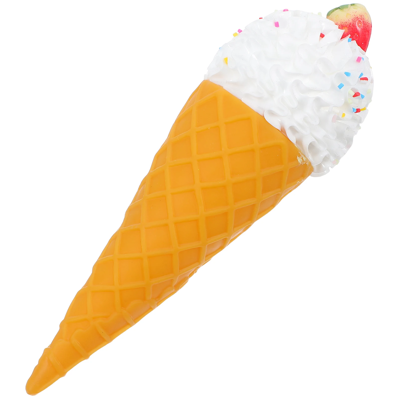 

Simulated Ice Cream Cone Fake Prop Model Dessert Shop Decor Food White Artificial