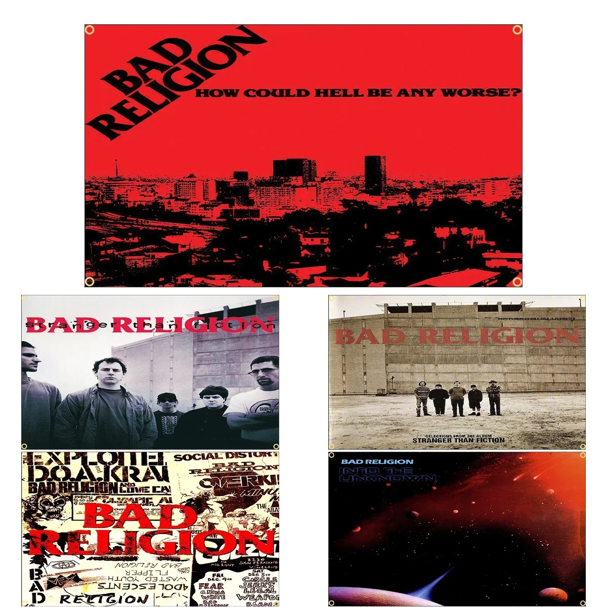 FLAGDOM 90X150CM 3X5Ft Bad Religion Punk Rock Band FLAG Polyester Printing Famous Los Angeles Band Banner For Decor