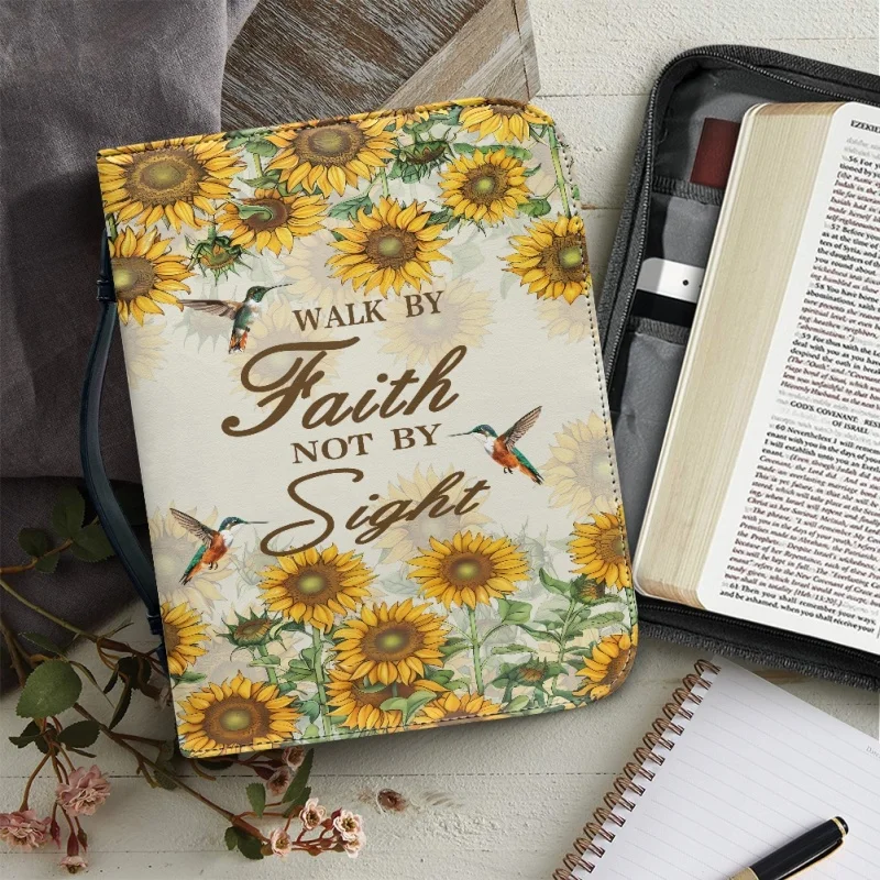 WALK BY FAITH NOT BY SIGHT, модель Philippians, печать, церковная Библия, Обложка, искусственная кожа, сумки, кабинет, святая коробка для хранения для женщин