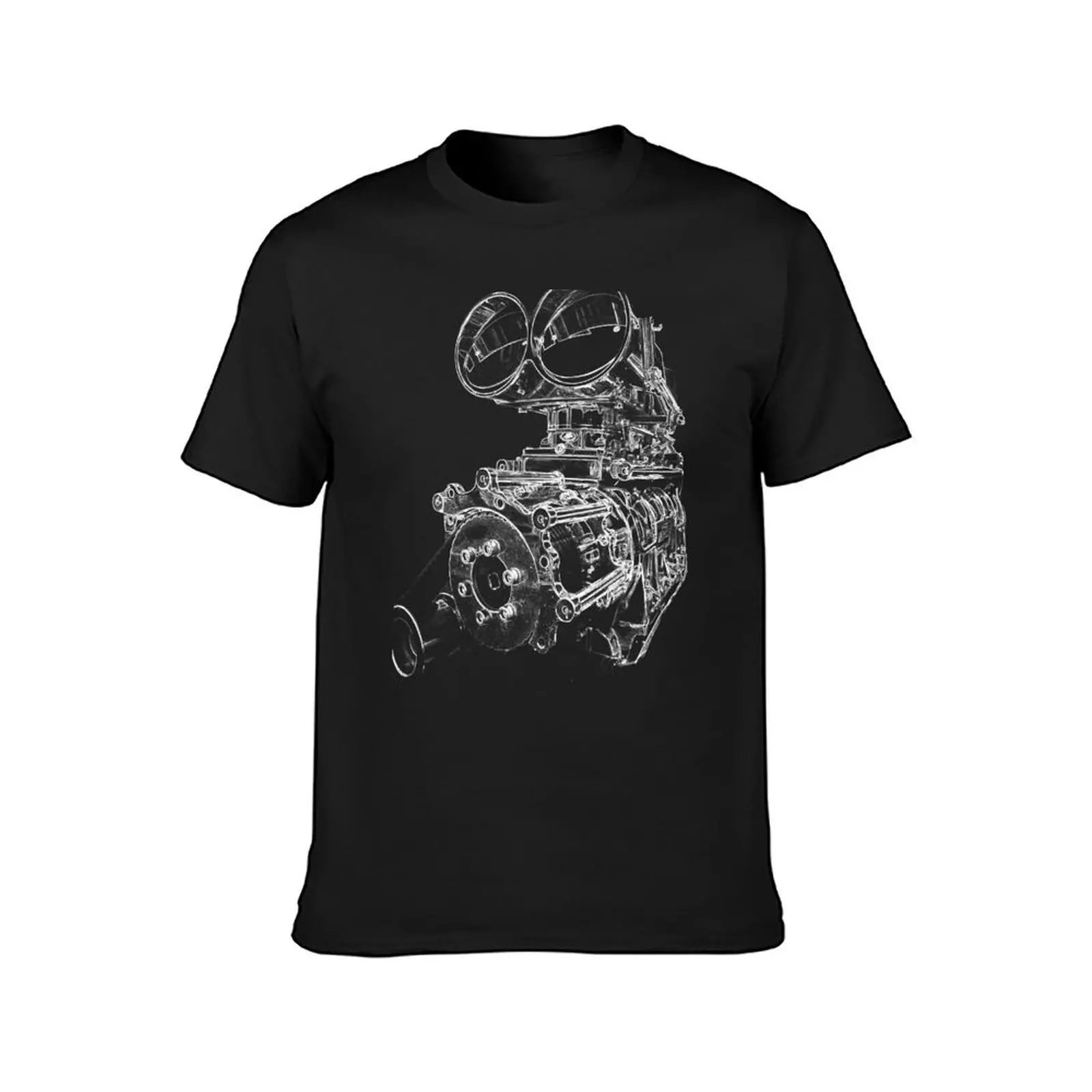 Shottie - Supercharged V8 Engine T-Shirt summer top customs heavyweights plain black t shirts men