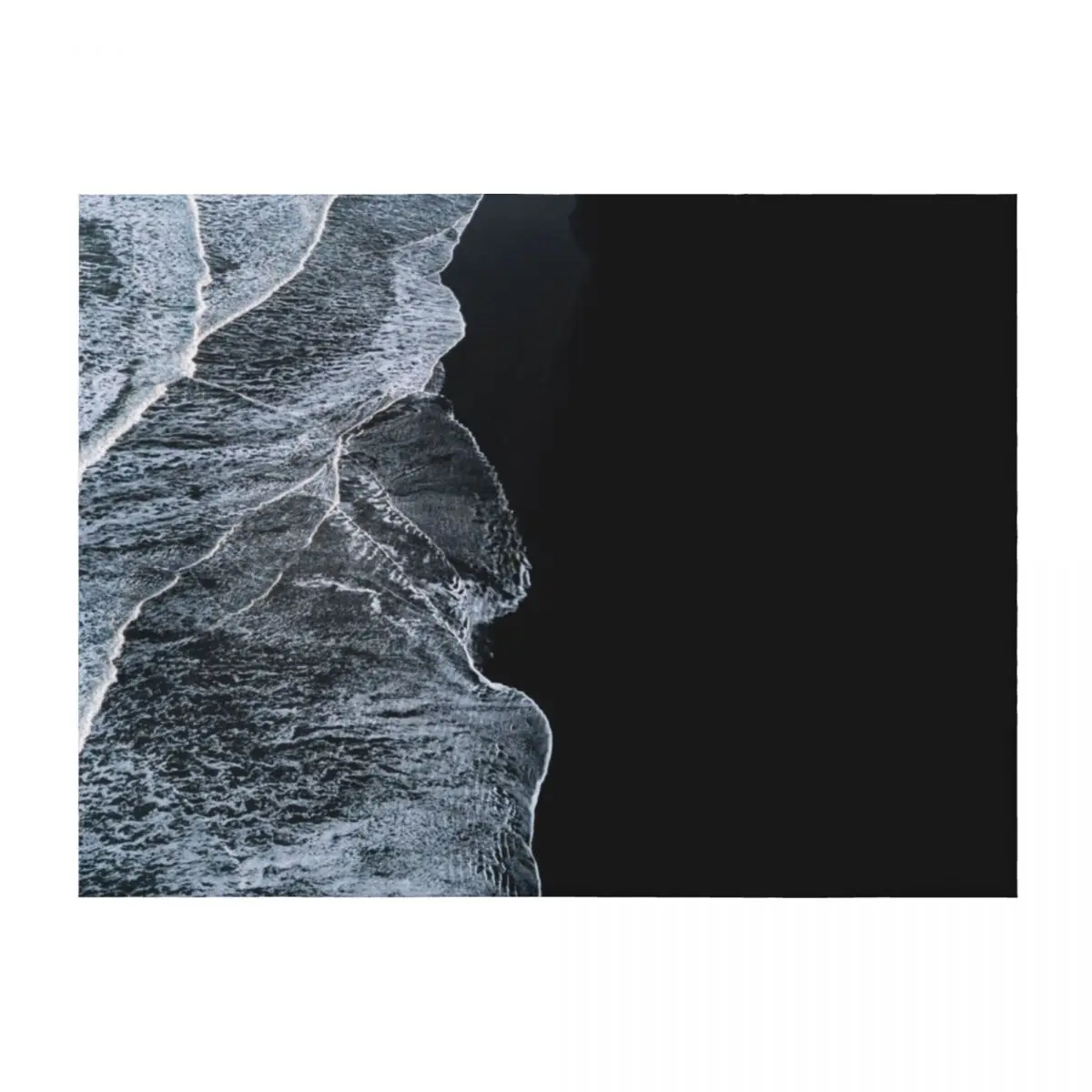

Minimalist waves and black sand beach in Iceland - Landscape Photography Throw Blanket anime Luxury Throw Blankets