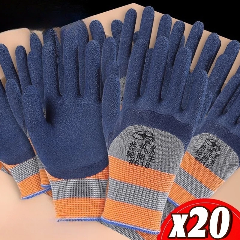 

2/20Pcs Anti Slip Reusable Car Repair Work Gloves Gardening Gloves Mittens for Men Women Construction Site Car Repair Garden