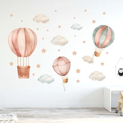 1Pc Cartoon Cloud Star Balloon Furniture adesivi murali per bambini Room Decor bambini camera da letto decorazione soggiorno decalcomanie da parete