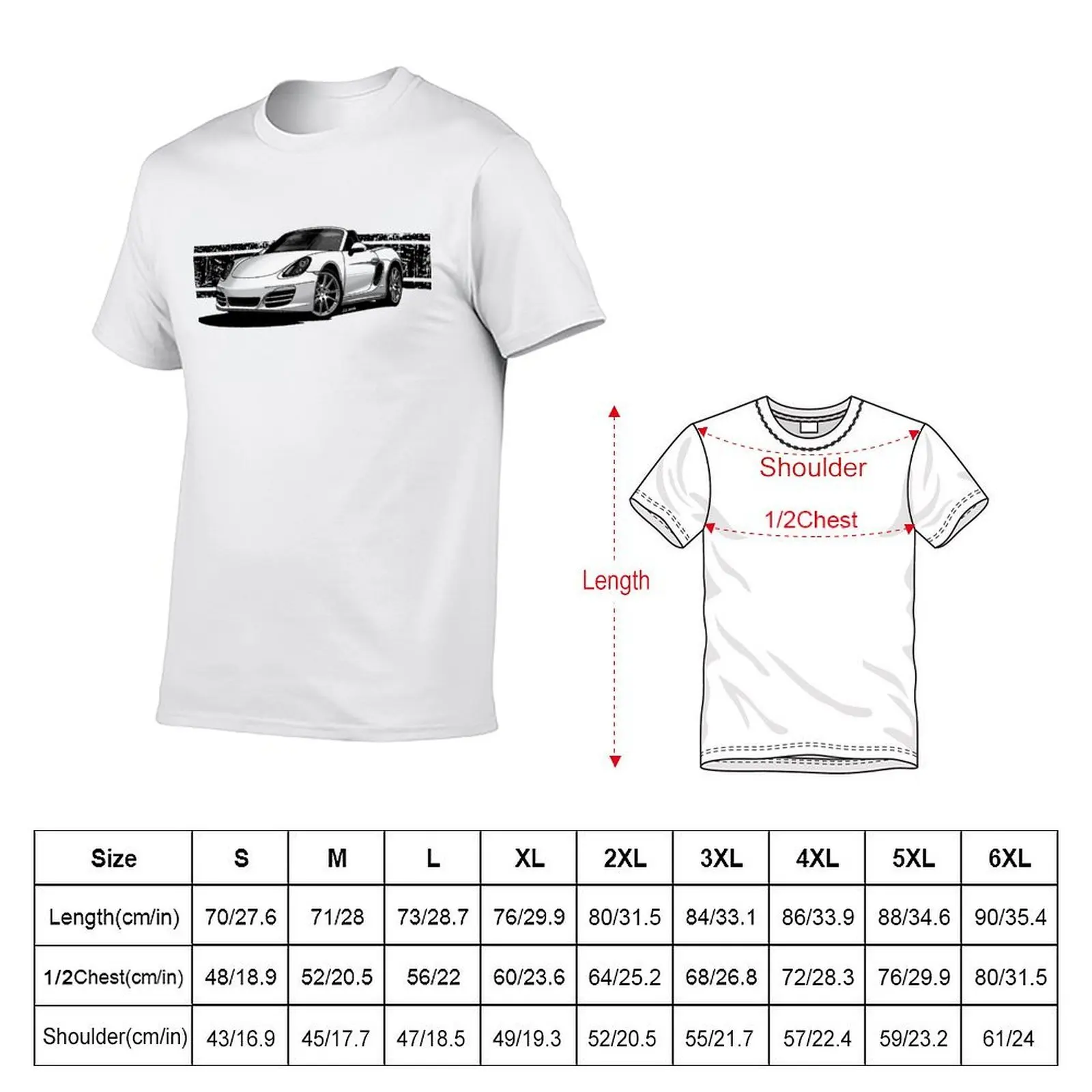 German roadster with boxer engine (transparent) T-Shirt t shirts cotton 100% t shirt men 100% cotton luxury brand T-Shirt