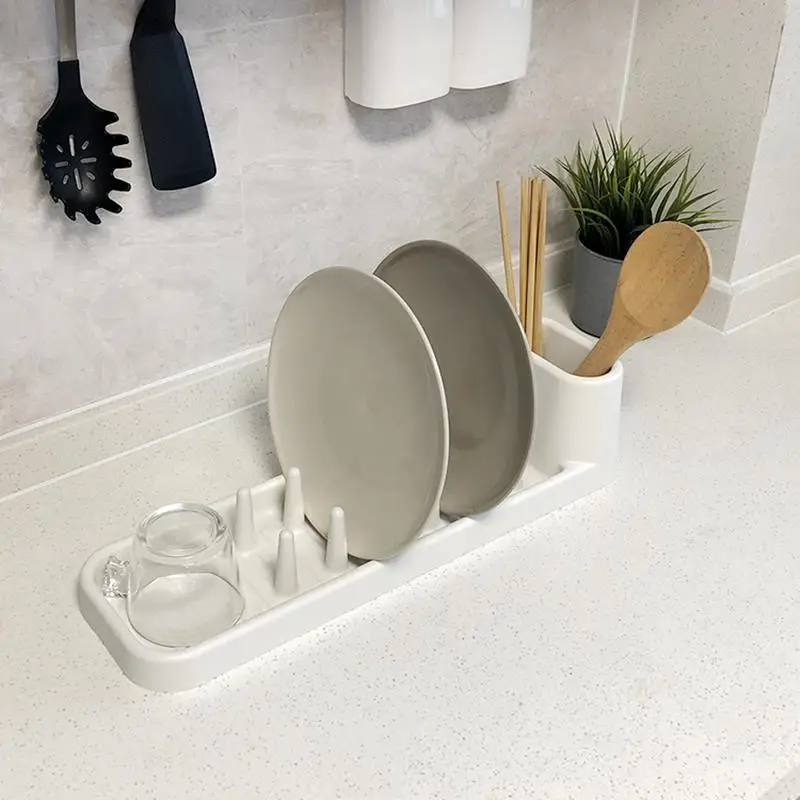 

Сушилка для кухонной утвари TaoYi: органайзер для посуды, подставка для чашек и мисок, пластиковая полка для хранения на кухонной столешнице, для домашнего использования