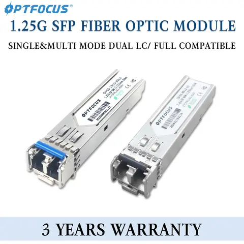 OPTFOCUS 단일 모드 듀얼 LC 커넥터 광섬유 모듈, 시스코, 미크로틱 기가 SFP 스위치 포함, 1.25G SFP 모듈, 1310nm