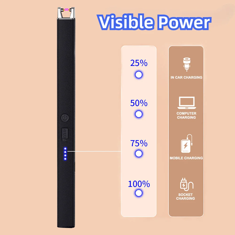 Single Arc Pointing Gun Candle Gas Stove Kitchen Igniter Type-C Rechargeable Electric Pulse Ignition Gun Smoking Accessories