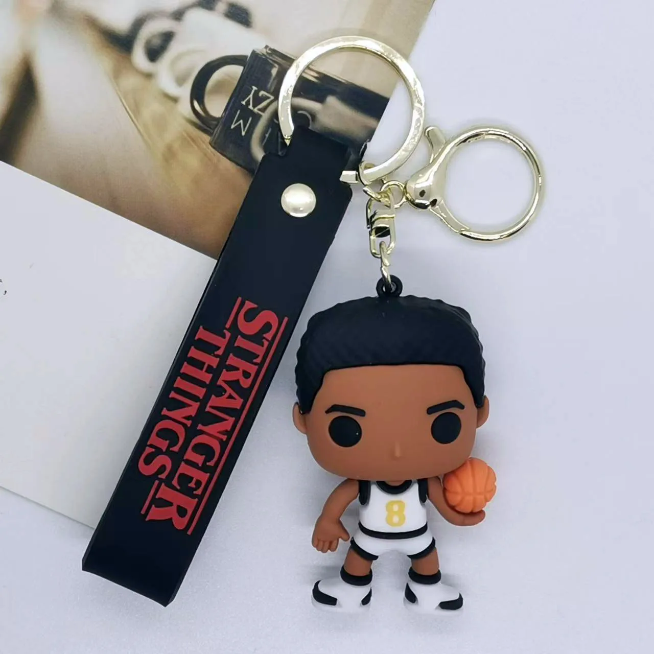 الإبداعية سلسلة مفاتيح من الكرتون الشكل دمية لطيف دمية البلاستيكية كيرينغ حلية مفتاح سلسلة قلادة الاطفال هدايا عيد الميلاد #4