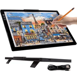 A4 Rechargeable Battery Powered Light Box Stepless Dimmable 6 Levels Brightness Cordless Light Board for diamond painting