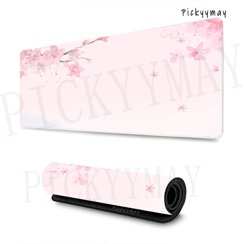 

Cherry Gaming Mousepads Desk Rug Sakura Design Gamer Mousepad Large Mouse Mat Desk Pads Keyboard Mats Design Mouse Pad