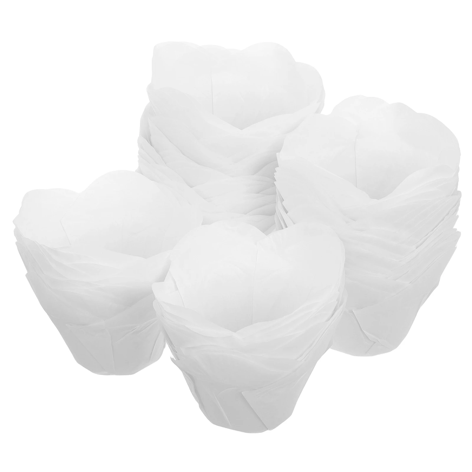 

100pcs Cake Cups Oil Resistant Baking Paper Liners for Cupcakes Muffins Holiday Wrappers Basque Tray