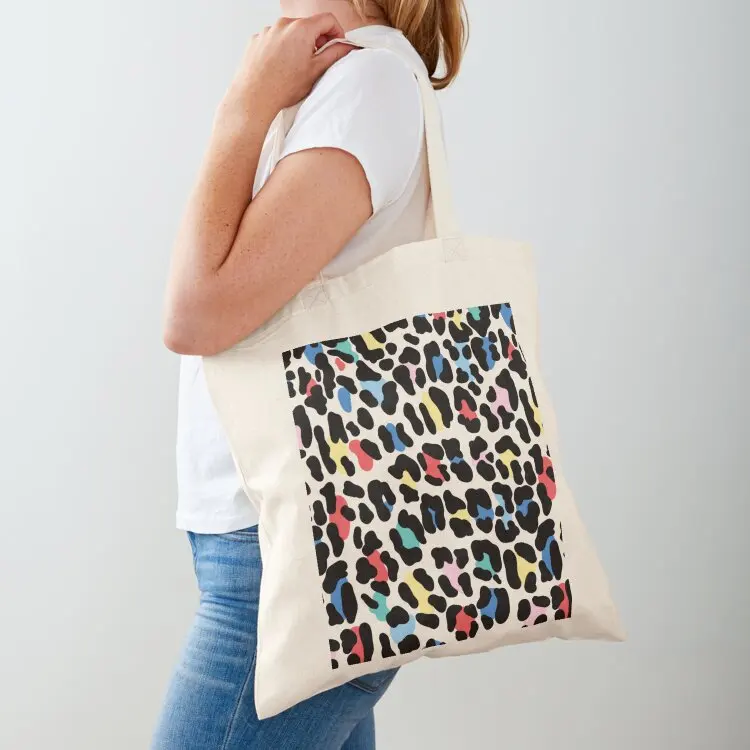 

Rainbow leopard by Elebea Tote Bag Shopper handbag shopper bag women Custom bag shopping logo
