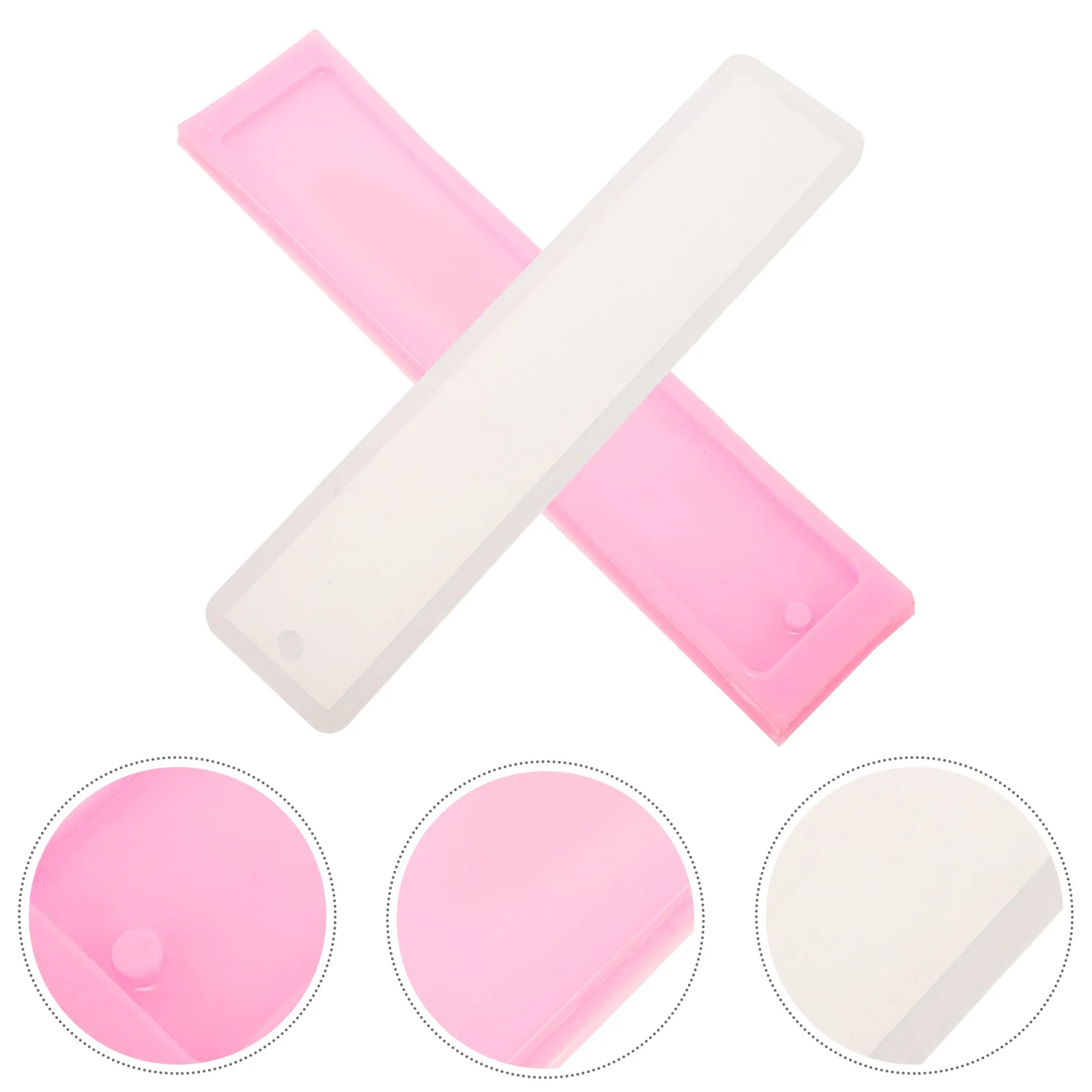 

2 Pcs Bookmark Mold Epoxy Molds Diy Silicone Silica Gel for Resin Casting Reusable