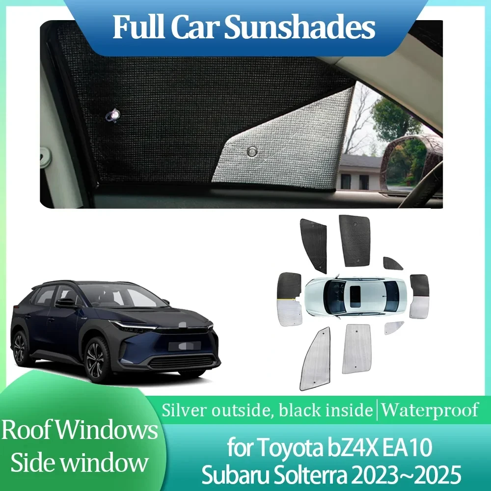 

Для Toyota bZ4X EA10 Subaru Solterra 2023 ~ 2025 боковые окна на крыше солнцезащитный козырек занавеска на лобовое стекло люк аксессуары полные солнцезащитные козырьки