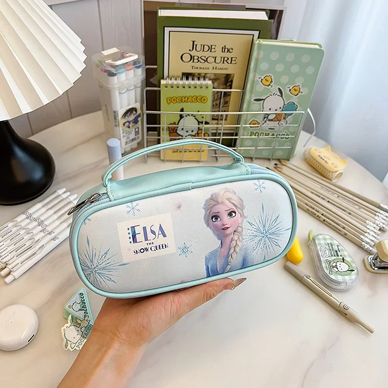 New Sanrio Kuromi & Melody Large - Capacity PU Leather Portable Student Cartoon Pencil Case