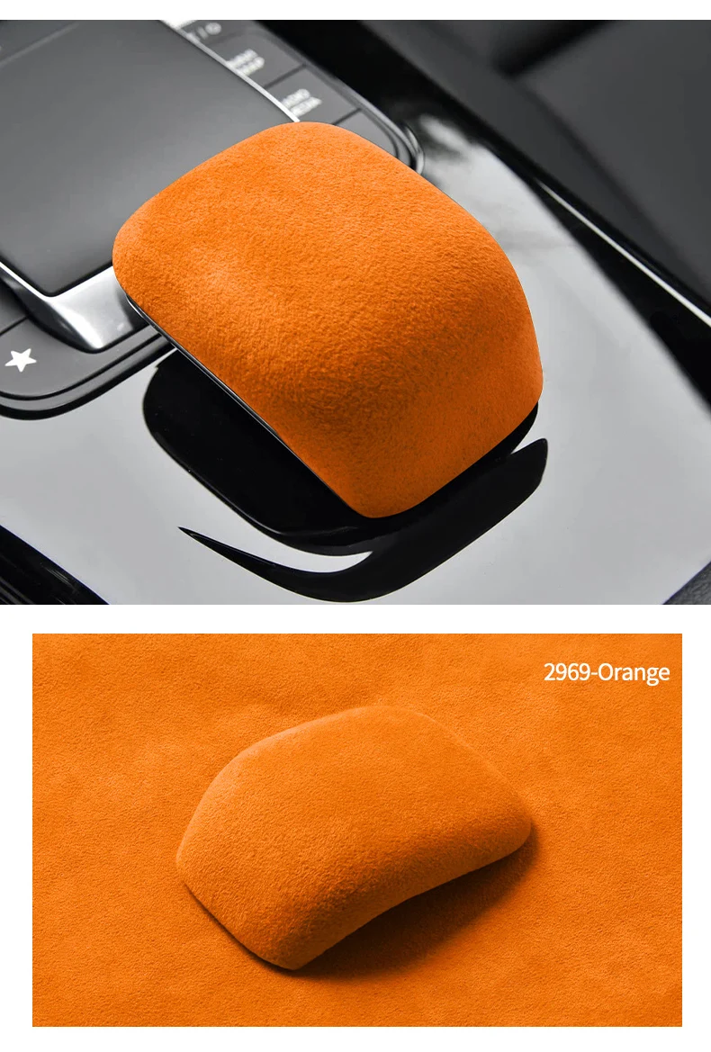 Für Mercedes-Benz A-Klasse W177 CLA C118 Hergestellt aus Alcantara Schalthebel Boot Trim Aufkleber Auto Innen Custom Tuning Zubehör – Detail 10
