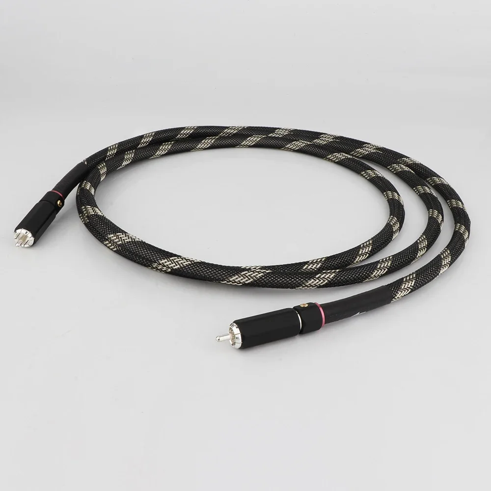 HiFi Audio Digital Coaxial RCA Silver Plated 75Ohm Interconnect Cable Gold Plated RCA Plug X414