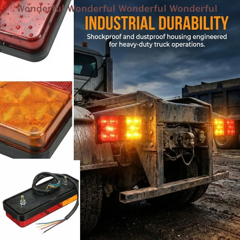 

12V 80V LED Rear Tail Light Enhanced Safety for E Bike Electric Scooter Waterproof High Visibility for Night Cycling