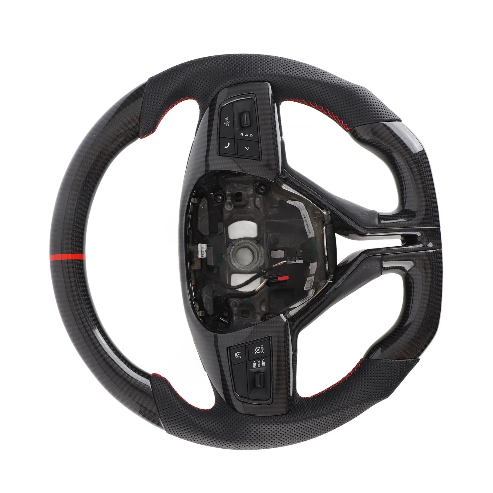 

Carbon Fiber Steering Wheel Perforated Leather For Maserati Ghibli M157 Quattroporte M156 Levante M161 2014-2023