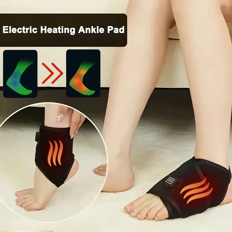 

Пояс для лодыжки с подогревом, массажер для лодыжки, поддержка подогрева лодыжки, регулируемая температура, боль при артрите, спортивная грелка для лодыжки, ног