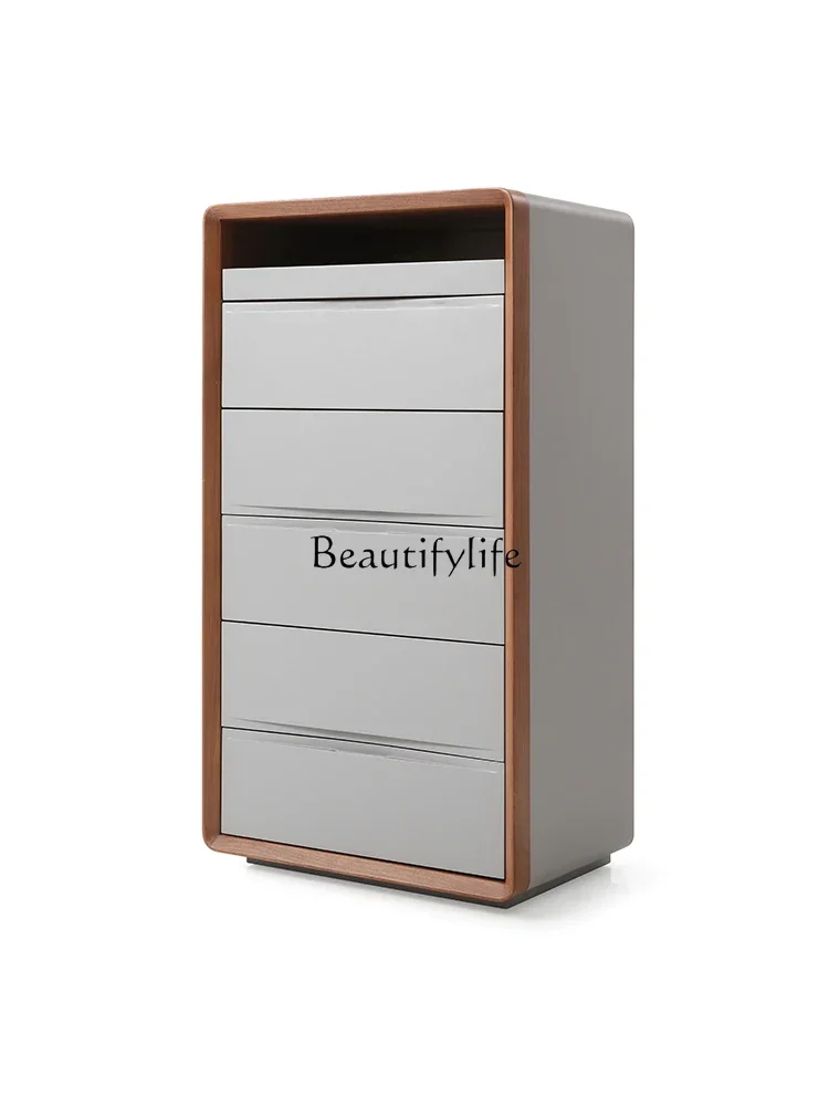 

Y Light Luxury Leather Chest of Drawers Storage Bedroom Simple Modern Five-Bucket Cabinet Complete Wall Chest of Drawer