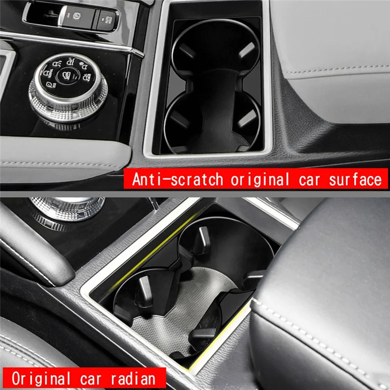 

Reliable-Car Bright Black Center Console Water Cup Holder Decoration Cover Trim Stickers for Mitsubishi Outlander 2022 2023-ABIQ