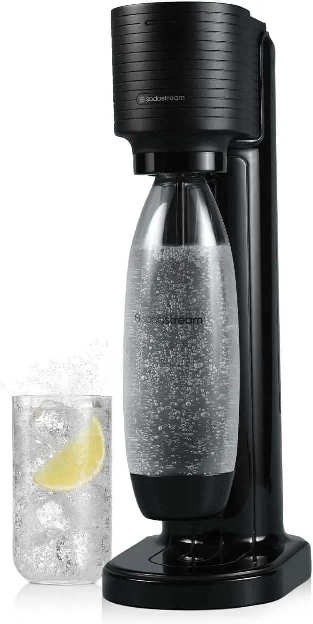 Gaia Sparkling Water Maker, Black Aqua Fizz Sparkling Water Maker Bundle (Black)