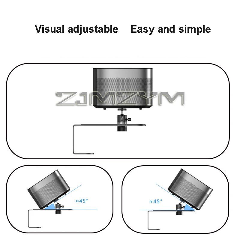 Projector Bracket Wall Mount Adjustable Durable Aluminium Alloy Stand  Universal 90-360° Holder