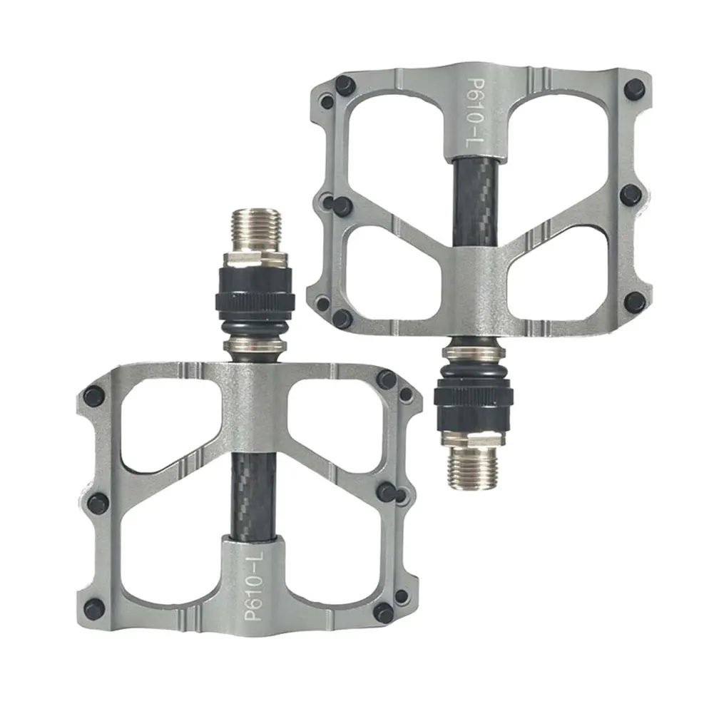 Lightweight Aluminum Alloy Pedals with Quick-Release Functionality and Smooth Threaded Engagement for Various Bike Types