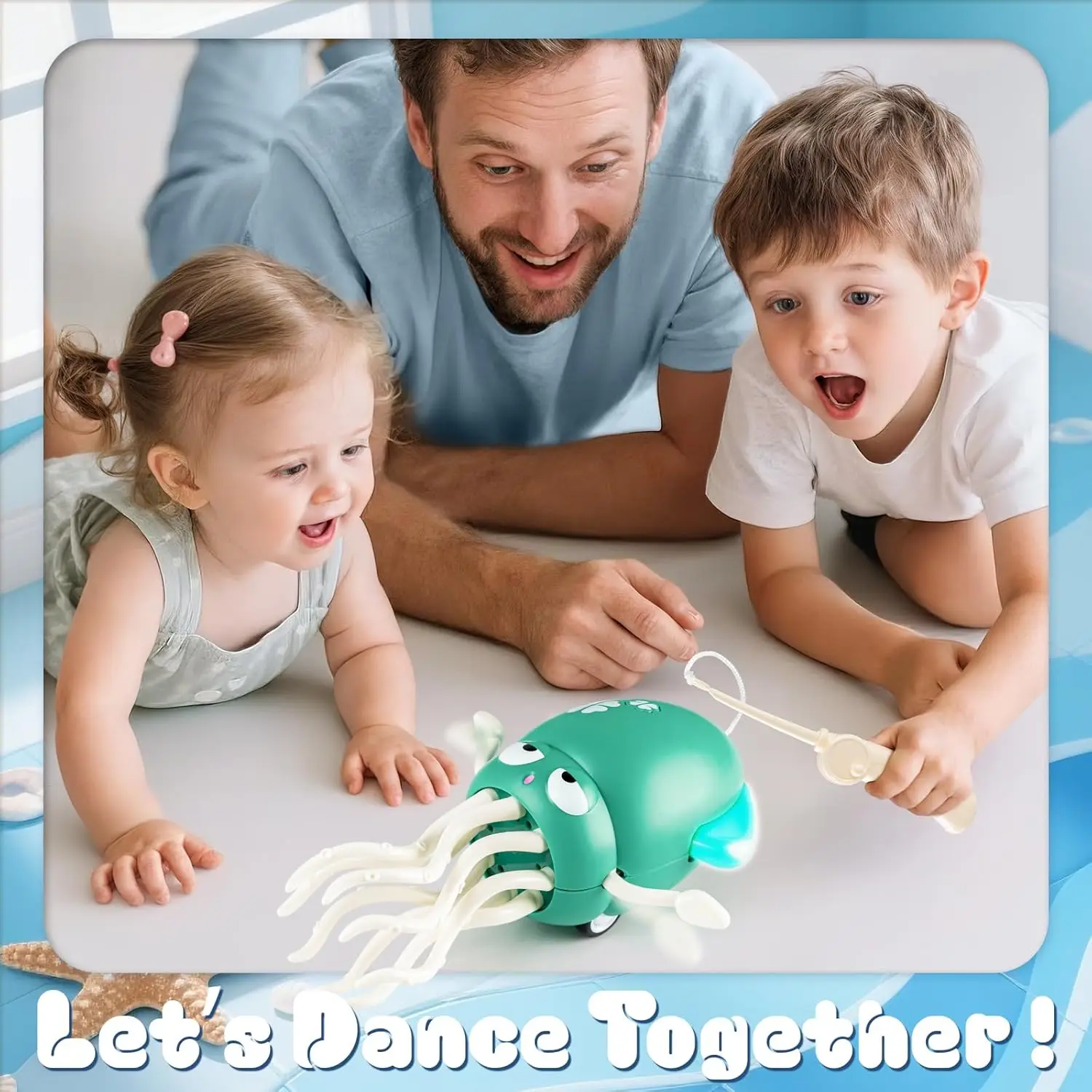 Brinquedo de polvo de dança elétrica crianças som e luz evitar obstáculos rastejando polvo simulado diversão do bebê brinquedos interativos