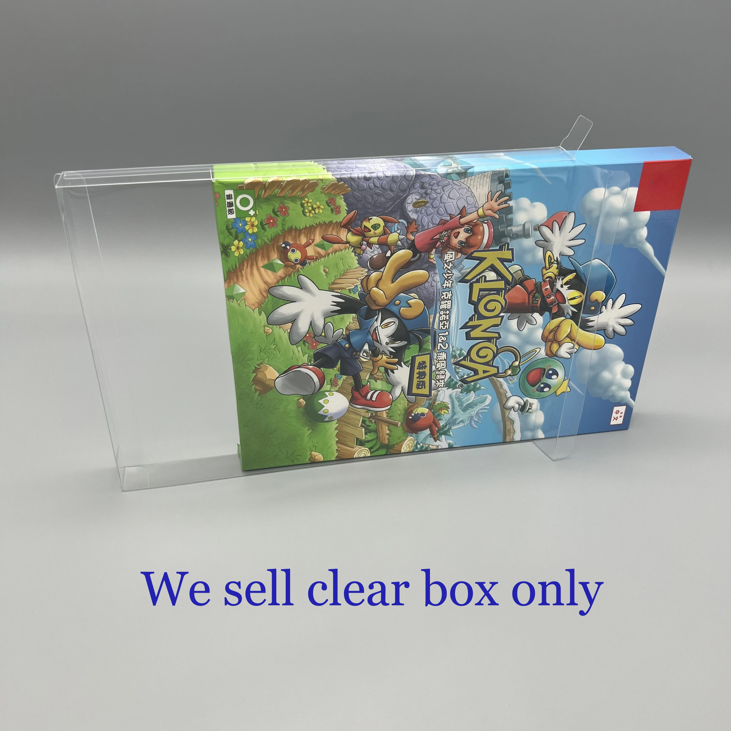 

100pcs Clear Transparent Box For NS Switch Collection Display Plastic PE Storage Protection Box