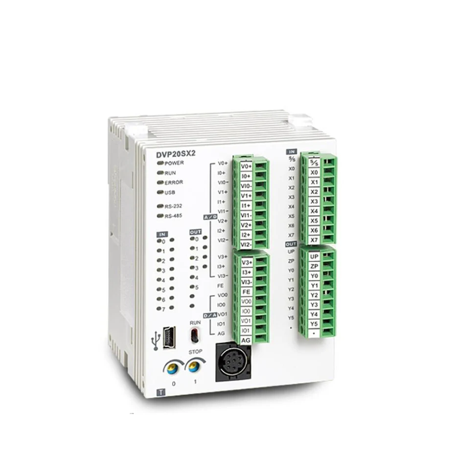 Delta PLC Relay Transistor Output Analog Programmable Logical Controller DVP20SX211T DVP20SX211R DVP20SX211S 24V 8(4AI) 6(2AO)