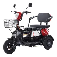 L'm'm electric tricycle household small ladies pick-up scooter parent-child three-person battery car with shed